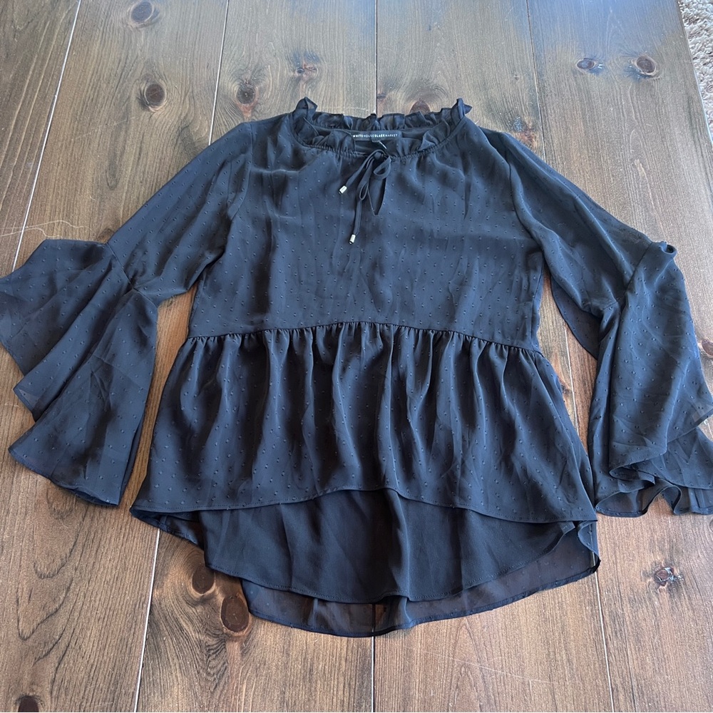 White House Black Market Elegant Black Women's Top